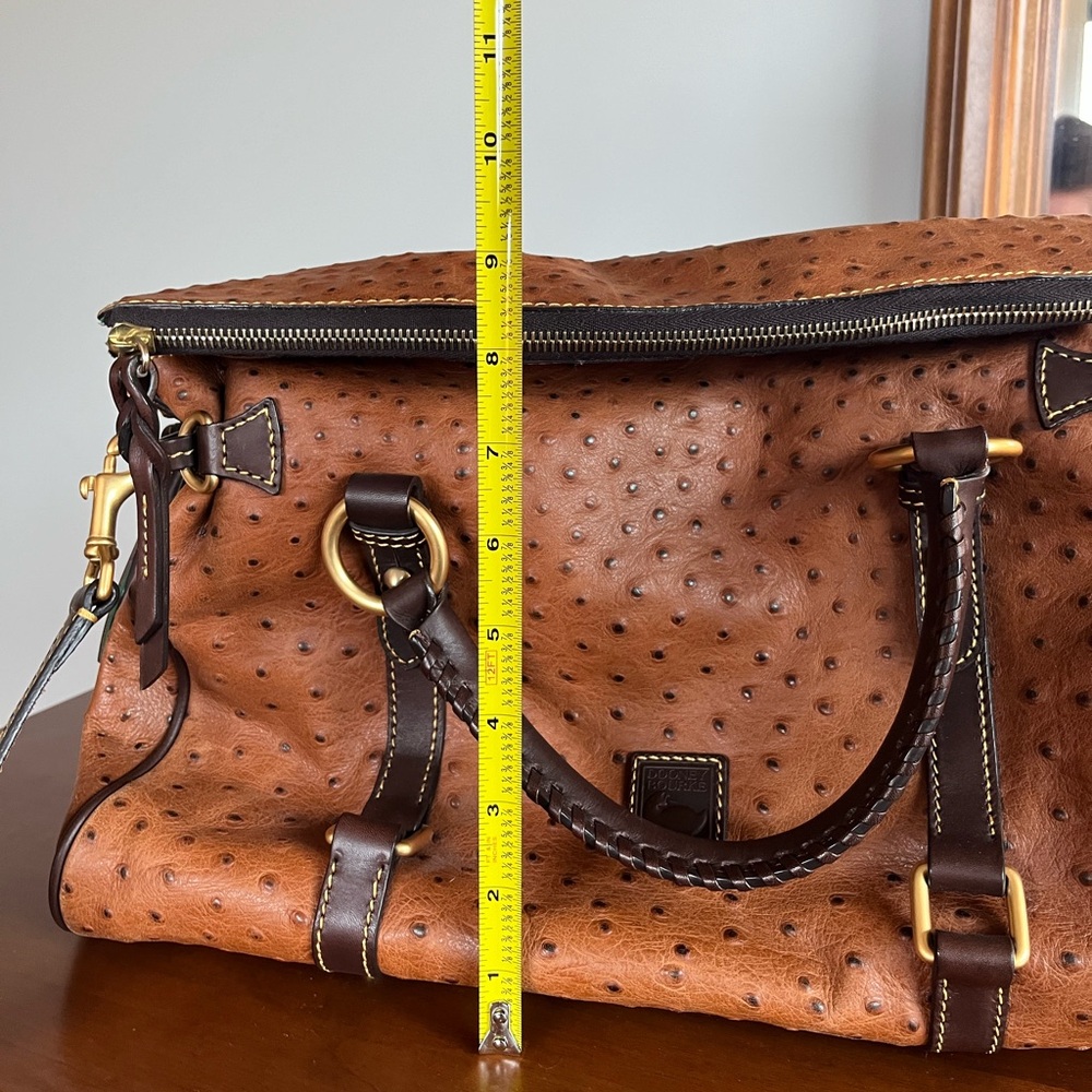 Dooney & Bourke Large Ostrich Florentine Satchel NWOT - Picture 6 of 14